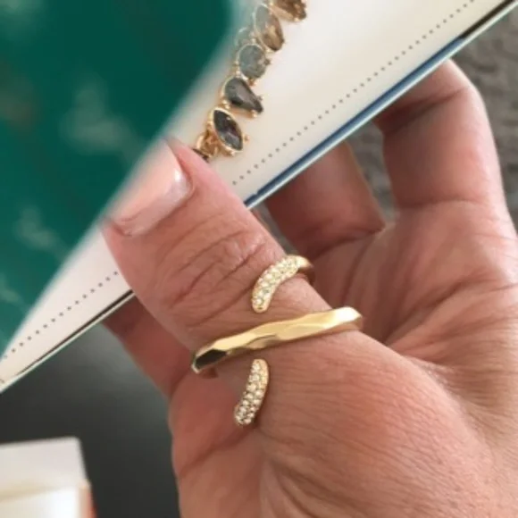 Stella & Dot | Gold + Pavé Aveda Wrap Ring Retired - Picture 8 of 9